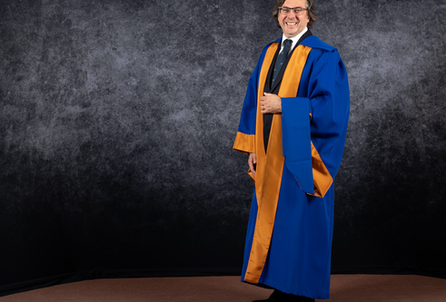 Andrew Hopkins receiving his Honorary Degree in 2022